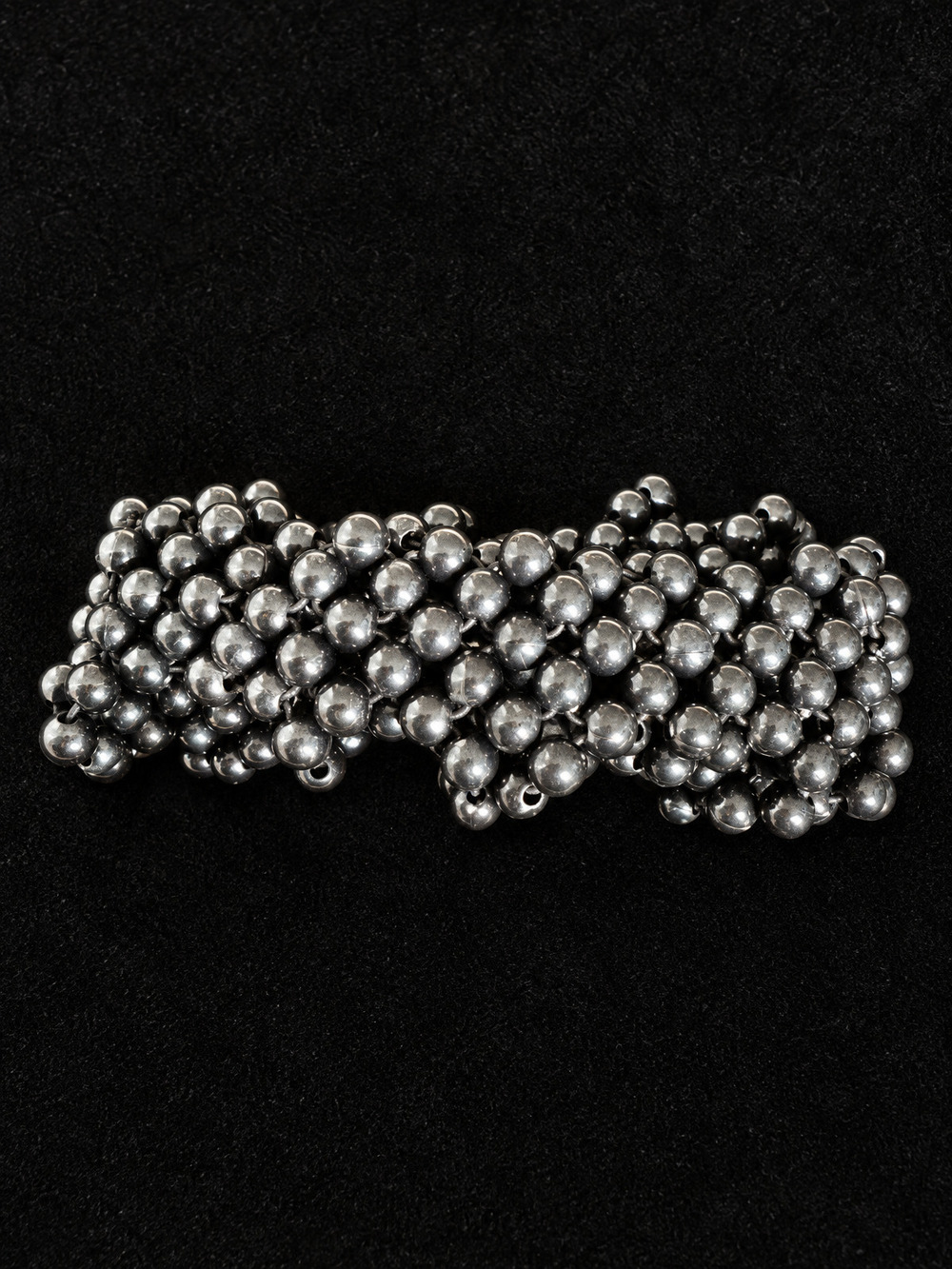 ⚜️ Wide Beaded Stretch Bracelet | Silver-Tone Rounds | Stacks Bold 💗